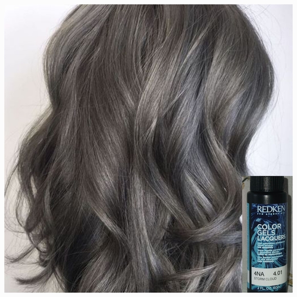 Redken Color Gels Lacquers (High Saturation Permanent Lacquer) 4NA Storm Cloud - Picture 1 of 3